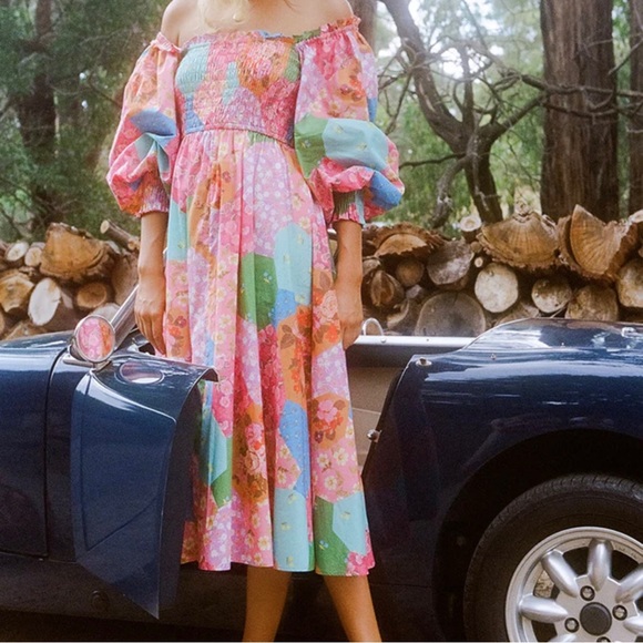 Spell Dresses & Skirts - Spell Freda Shirred Midi Dress